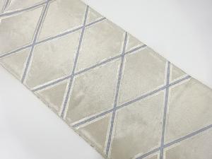 アンティーク　斜め格子模様織り出し袋帯（材料）